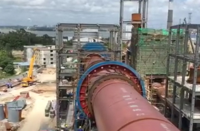 suncitygroup太阳集团,太阳集团574m回转窑安装现场