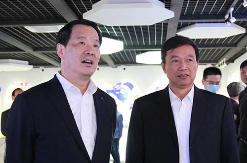 中建材总裁、中国工程院院士彭寿一行莅临suncitygroup太阳集团,太阳集团集团考察